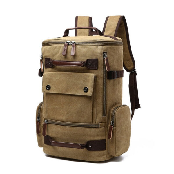 Leather Canvas Backpack