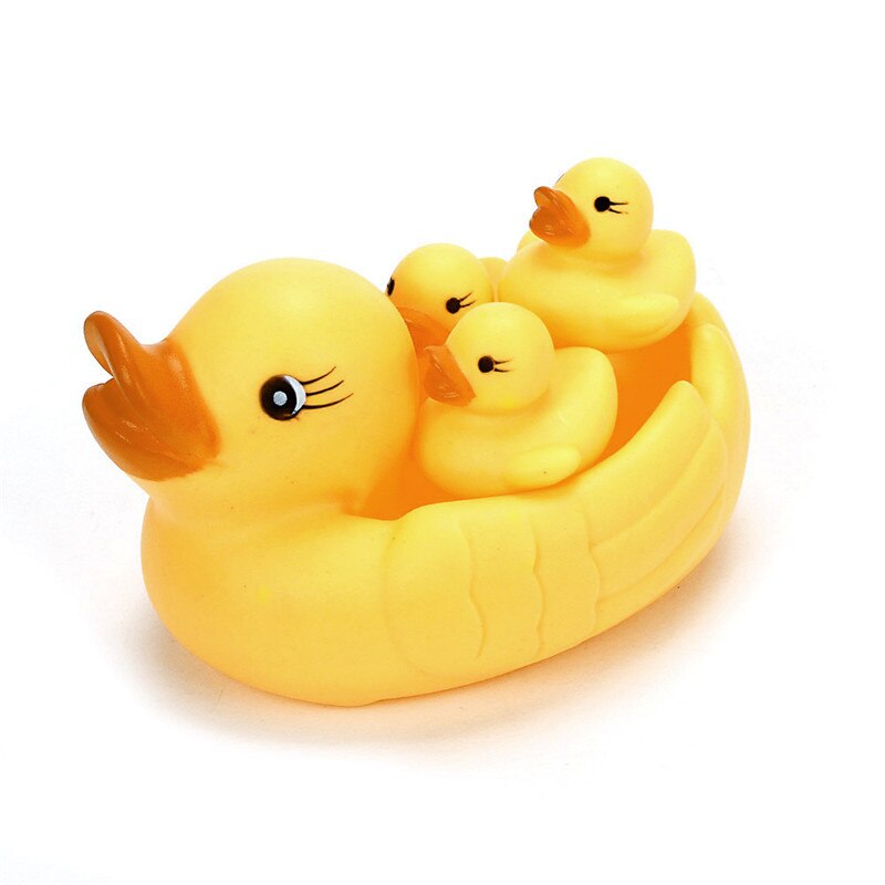 One Big And Three Little Ducks Baby Kids Rubber Ducks Bath Toys