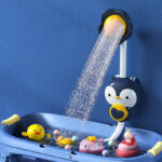 New Penguin Electric Spray Water Baby Bath Toys