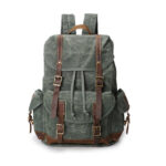 Vintage Leather Canvas Backpack