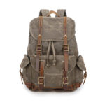 Vintage Leather Canvas Backpack