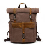 Canvas Leather Backpack