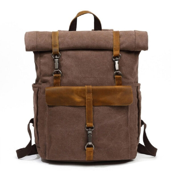 Canvas Leather Backpack