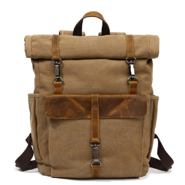 Canvas Leather Backpack