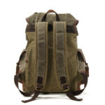 Vintage Canvas Leather Waterproof Backpack