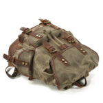 Vintage Canvas Leather Waterproof Backpack