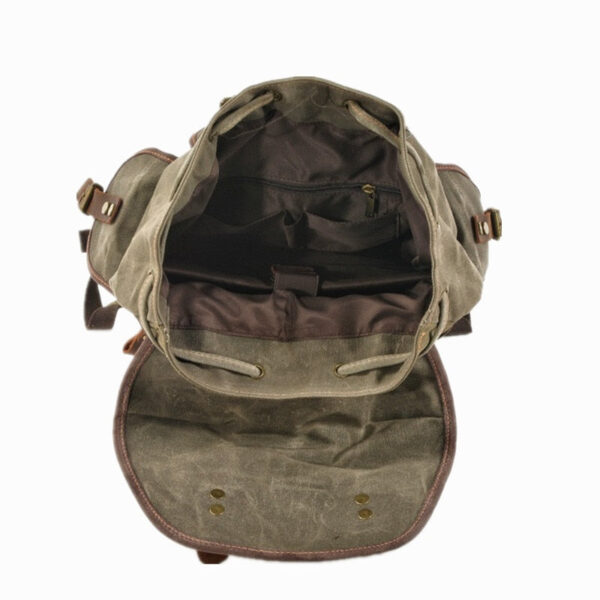 Vintage Canvas Leather Waterproof Backpack