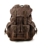 Vintage Canvas Leather Waterproof Backpack